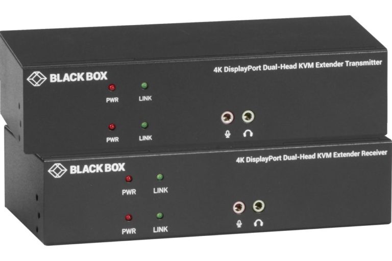 KVXLCDP-200 Black Box Dual-Head KVM CATx Extender gestapelt