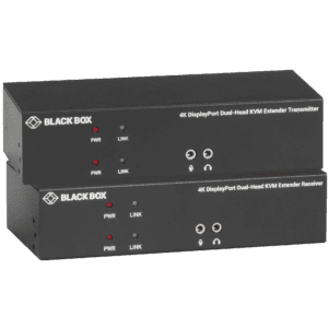 KVXLCDP-200 Dual-Head KVM CATx Extender von Black Box Transmitter und Receiver Transmitter und Receiver des KVXLCDP-200 Black Box Dual-Head KVM CATx Extender