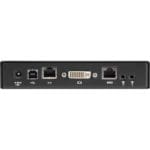 Rückseite des EM2000SE-T Single-Head DVI KVM-over-IP Transmitter von Black Box