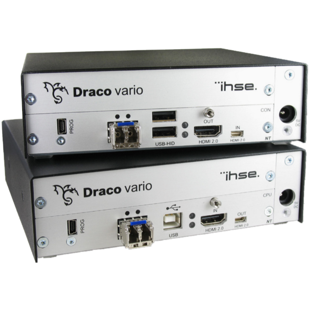 Draco vario ultra HDMI 2.0 4K HDMI KVM-Extender von Ihse