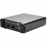 Seitliche Ansicht des ALIF2122T Dual-Head DisplayPort IP KVM Transmitter von Adder