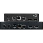 Emerald PE DP Black Box Dual-Head DisplayPort KVM over IP Extender Rückseite Rückseite des Emerald PE DP Dual-Head DisplayPort KVM over IP Extender von Black Box